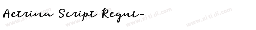 Aetrina Script Regul字体转换
